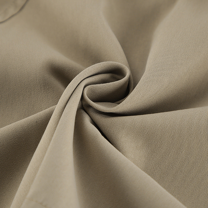 Double breasted suit collar windbreaker jacket